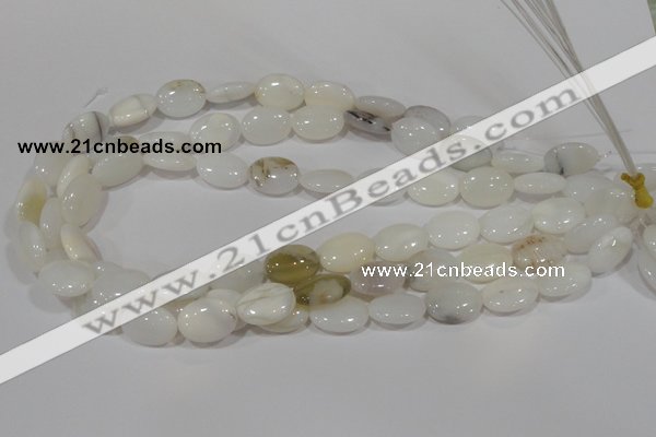 COP907 15.5 inches 13*18mm oval natural white opal gemstone beads