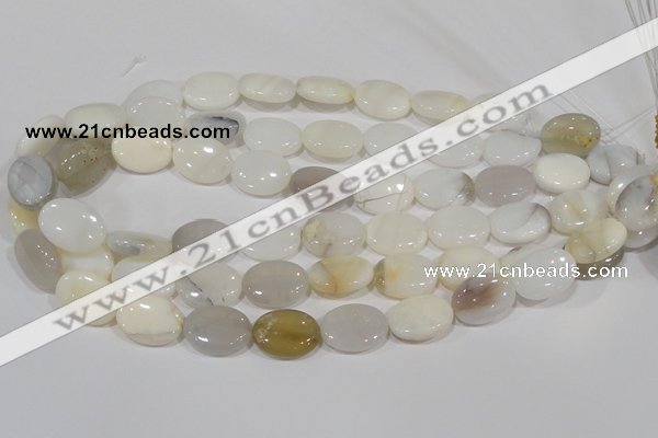 COP908 15.5 inches 15*20mm oval natural white opal gemstone beads