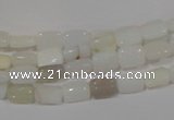 COP911 15.5 inches 6*8mm rectangle natural white opal gemstone beads