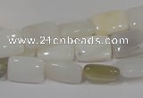 COP913 15.5 inches 12*16mm rectangle natural white opal gemstone beads