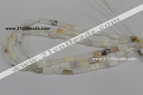 COP913 15.5 inches 12*16mm rectangle natural white opal gemstone beads