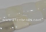 COP914 15.5 inches 13*18mm rectangle natural white opal gemstone beads