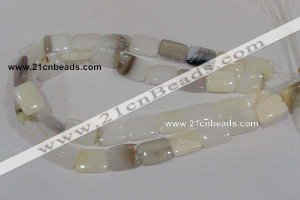 COP914 15.5 inches 13*18mm rectangle natural white opal gemstone beads