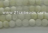 COP920 15.5 inches 4mm round white opal gemstone beads