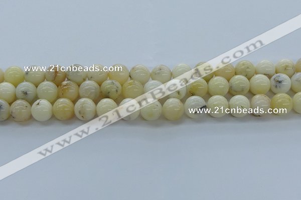COP924 15.5 inches 12mm round white opal gemstone beads