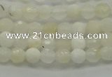 COP930 15.5 inches 4mm faceted round white opal gemstone beads