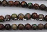 COP986 15.5 inches 8mm round green opal gemstone beads wholesale