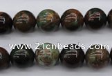 COP988 15.5 inches 12mm round green opal gemstone beads wholesale