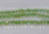 COQ10 16 inches 4mm faceted round dyed olive quartz beads wholesale