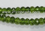 COQ100 15.5 inches 5*8mm faceted rondelle dyed olive quartz beads