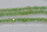 COQ11 16 inches 6mm faceted round dyed olive quartz beads wholesale