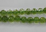 COQ12 16 inches 8mm faceted round dyed olive quartz beads wholesale