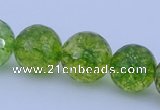 COQ17 16 inches 16mm faceted round dyed olive quartz beads wholesale