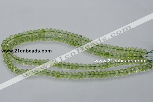 COQ20 16 inches 5*10mm rondelle dyed olive quartz beads wholesale