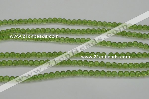 COQ202 15.5 inches 4mm - 5mm round natural olive quartz beads