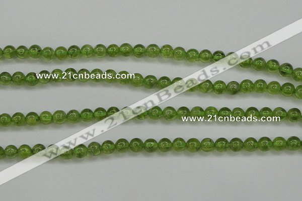 COQ203 15.5 inches 6mm - 7mm round natural olive quartz beads