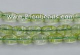 COQ21 16 inches 6*10mm rice dyed olive quartz beads wholesale