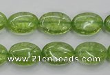 COQ24 16 inches 12*16mm oval dyed olive quartz beads wholesale