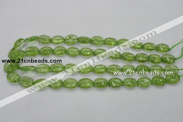 COQ24 16 inches 12*16mm oval dyed olive quartz beads wholesale