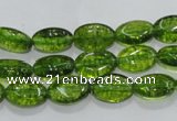 COQ35 15.5 inches 8*12mm oval dyed olive quartz beads wholesale