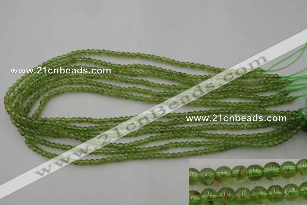 COQ51 15.5 inches 4mm round natural olive quartz beads wholesale
