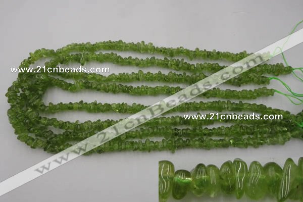 COQ61 15.5 inches 3*7mm natural olive quartz chips beads wholesale