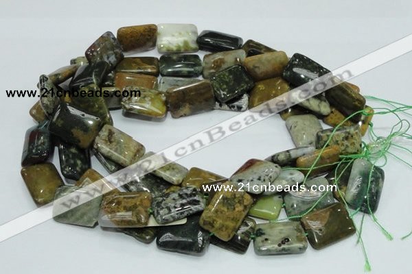 COS09 15.5 inches 18*25mm rectangle ocean stone beads wholesale