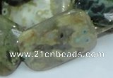 COS10 15.5 inches 25*35mm rectangle ocean stone beads wholesale