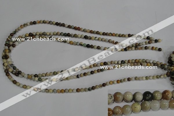 COS160 15.5 inches 4mm round ocean stone beads wholesale