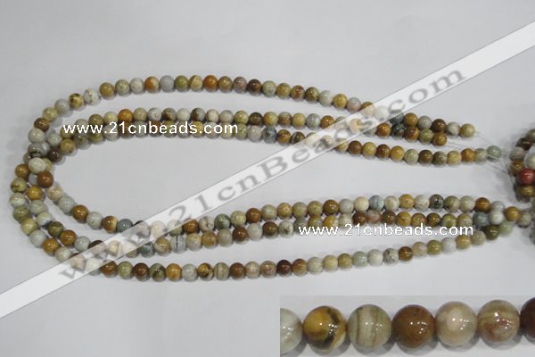 COS161 15.5 inches 6mm round ocean stone beads wholesale