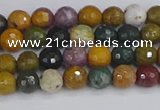 COS200 15.5 inches 4mm faceted round ocean jasper beads