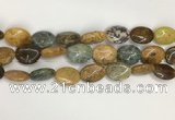 COS258 15.5 inches 10*14mm oval ocean stone beads wholesale