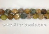 COS270 13*18mm - 15*20mm faceted nuggets ocean stone beads