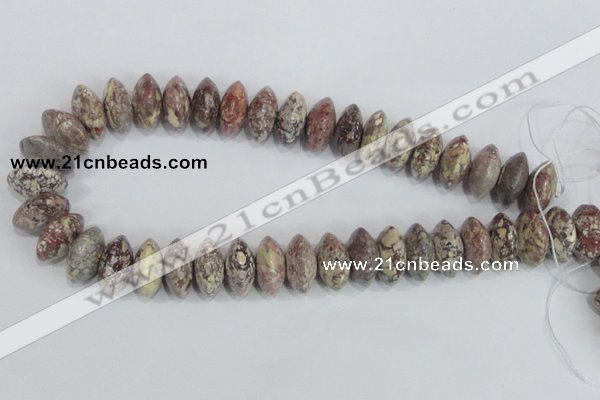 COT08 15.5 inches 10*20mm rondelle osmanthus stone beads