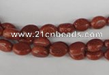 COV03 15.5 inches 6*8mm oval goldstone beads wholesale