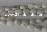 COV05 15.5 inches 6*8mm oval white howlite beads wholesale