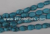 COV06 15.5 inches 6*8mm oval synthetic turquoise beads wholesale