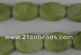 COV127 15.5 inches 13*18mm oval lemon jade beads wholesale