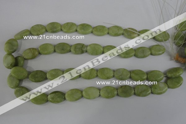 COV127 15.5 inches 13*18mm oval lemon jade beads wholesale