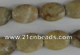 COV132 15.5 inches 13*18mm oval chrysanthemum agate beads wholesale