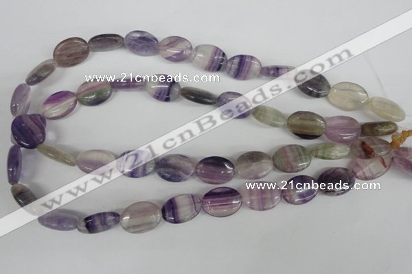 COV135 15.5 inches 13*18mm oval fluorite gemstone beads wholesale