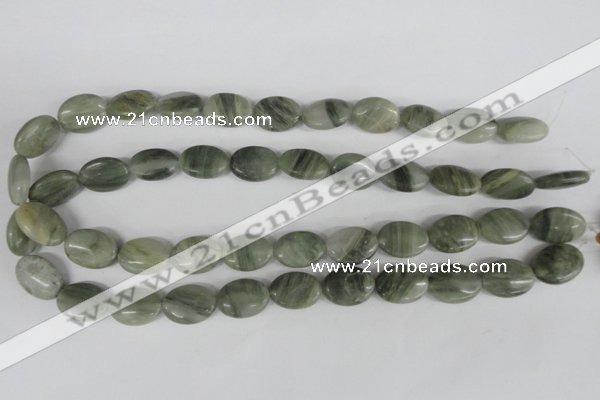 COV136 15.5 inches 13*18mm oval seaweed quartz beads wholesale