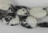 COV138 15.5 inches 13*18mm oval black & white jasper beads wholesale