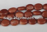 COV15 15.5 inches 8*10mm oval goldstone gemstone beads wholesale