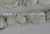 COV155 15.5 inches 15*20mm oval white howlite beads wholesale