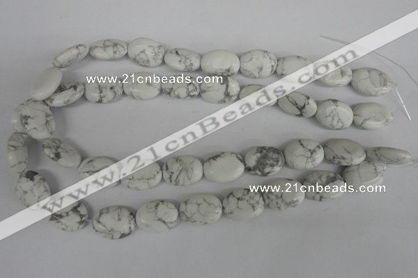 COV155 15.5 inches 15*20mm oval white howlite beads wholesale
