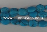 COV20 15.5 inches 8*10mm oval synthetic turquoise beads wholesale