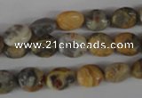 COV26 15.5 inches 8*10mm oval crazy lace agate beads wholesale