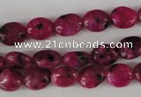 COV30 15.5 inches 8*10mm oval sesame red jasper beads wholesale