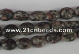 COV31 15.5 inches 8*10mm oval leopard skin jasper beads wholesale